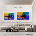 thumbnail image 4 of Elephant Stock Rainbow Blast Abstract Wall Art - Horizontal Multi Panel Canvas - Living Room Wall Decor - Abstract Multi Panel - Blue And Pink Decor By Pol Ledent - 74" x 48", 4 of 8