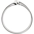 thumbnail image 2 of Jewels By Lux 14k White Gold Polished Engagement Mounting Band Size 6, 2 of 2