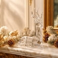 thumbnail image 6 of Clear Transparent Deer Statue , Standing and Lying Stag Figurines, Modern Reindeer Tabletop Ornament for Living Room Bedroom Office Home Decor, Plastic Craft, 6 of 7