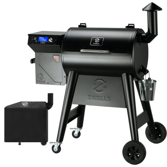 Z GRILLS 459 sq. in. Wood Pellet Grill & Smoker 450B with PID 3.0 Controller, Meat Probes, Rain Cover