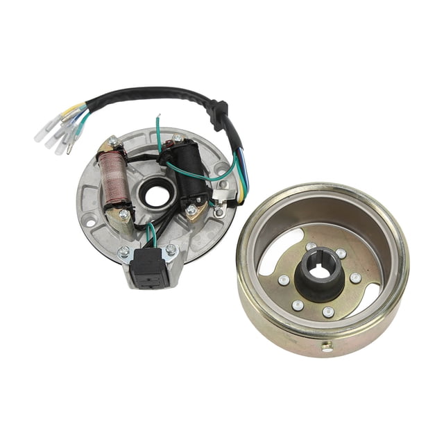 Kit de rotor de volante, BOROCO Magneto Stator Kit de rotor de volante Cobre Aluminio para 90cc 110cc 125cc 140cc Motor de arranque PIT PRO PIT Bike