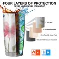 thumbnail image 7 of 20 Oz Watercolor Floral Pattern Coffee Tumbler Double Wall Insulated Stainless Steel Water Bottle | Metal Reusable Thermoses Flask with Cup Cap | Leak & Sweat Proof with Anti-Dust Lid, 7 of 7
