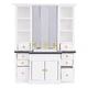 thumbnail image 1 of Mueble de lavabo en miniatura BRI para casa de muñecas 1/12 color blanco, 1 of 7
