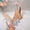 Beige, variant on Women's Clear Heeled Mules with Bowknot Flower Embellishment, Square Toe Slip On Sandals Khaki 5.5(36)