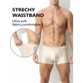 thumbnail image 3 of Ausing Men's Sleek Underwear Soft Comfort Stretch Shorts Boxer Briefs Low Rise Stretch Trunks Breathable Seamless Short Underpants 2XL Champagne, 3 of 7