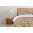 thumbnail image 4 of Ambesonne Vintage Down Alternative Quilt Comforter, Nature Nostalgic Leaves, King, Warm Taupe Orange Rose, 4 of 5