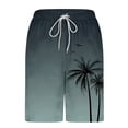 thumbnail image 4 of DPTALR Men's Hawaiian Style Printed Casual Beach Shorts with Drawstring, Pockets & Inner Lining,Black,Big and Tall Men M, 4 of 5