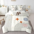 thumbnail image 1 of YST Abstract Red Sun 7-Piece Bedding Set, Geometric Lines, Queen, 1 of 4
