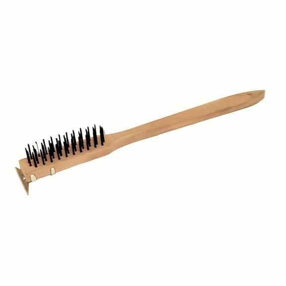 Excellante 20" heavy duty wire brush with scrapper, comes in each