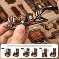 thumbnail image 3 of DIY Small House Book Stand Micro Light Book Pavilion Wooden 3D Puzzle, 3 of 7
