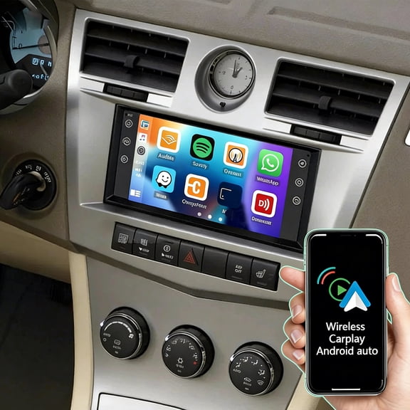 Eforcase Android Car Stereo for Chrysler Sebring 2007-2010, 7 inch Touch Screen Bluetooth Radio with Wireless Carplay Android Auto GPS Navigation Support FM/RDS SWC USB Mirrorlink Backup Camera