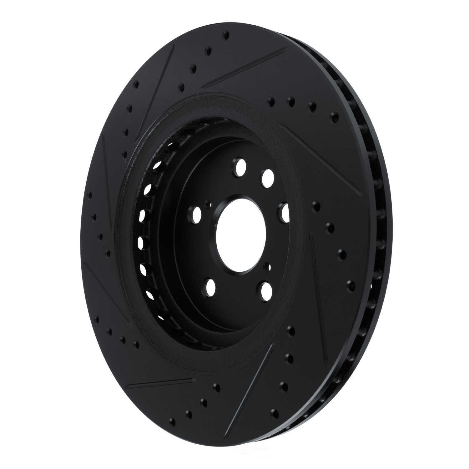 Dynamic Friction Company 633-75066R DFC Brake Rotor - Drilled And Slotted - Black