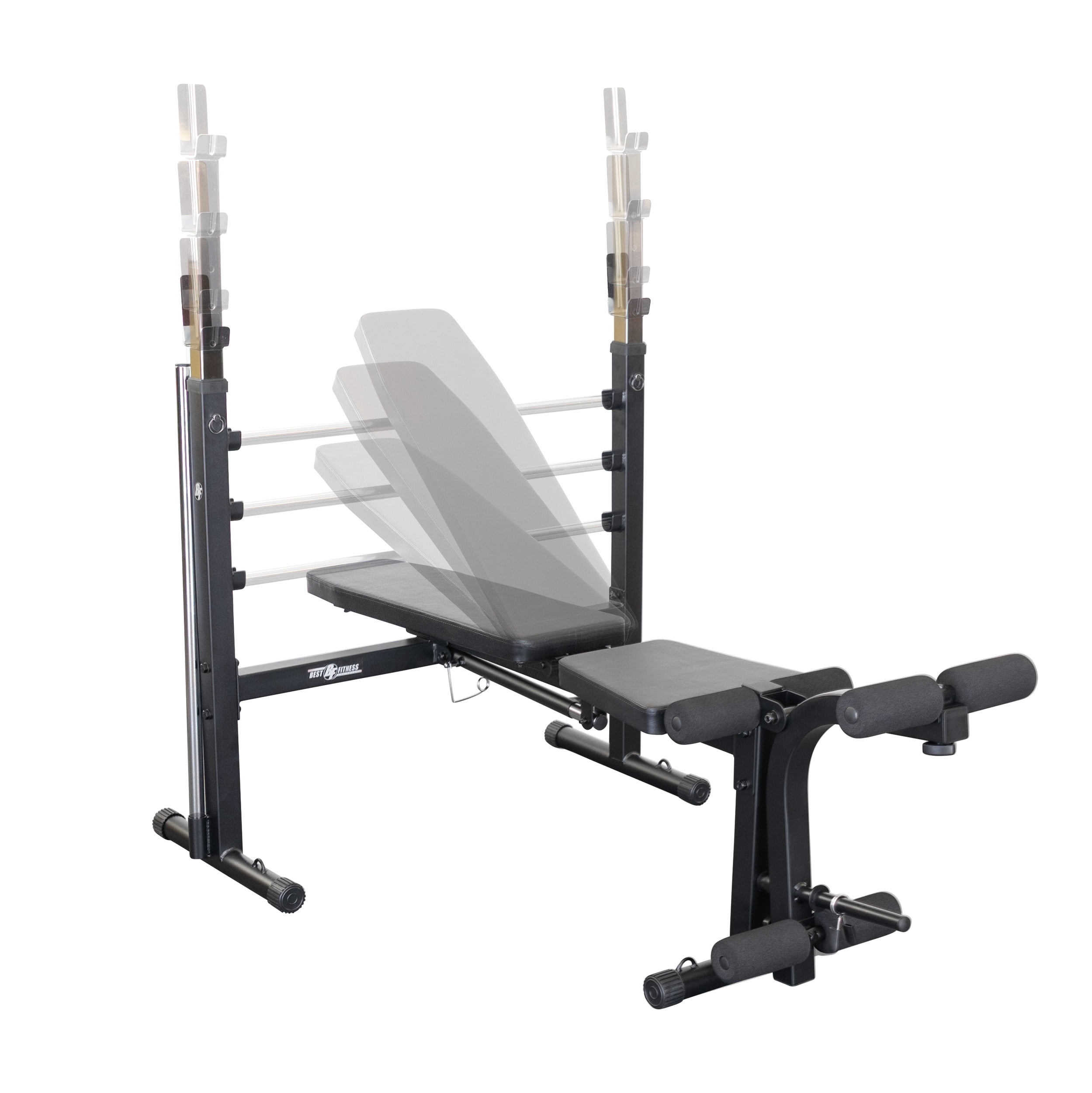 Best Fitness BFOB10B Olympic Bench With Leg Developer - Black