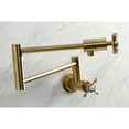 thumbnail image 3 of Kingston Brass KS4107BEX Essex Two-Handle 1-Hole Wall Mount Pot Filler Faucet in Brushed Brass, 3 of 8