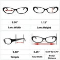 thumbnail image 3 of Tuvision Readers Unisex +1.50 Reading Glasses, Black/Gray/Red/Tortoise, 4 Pack, 3 of 8
