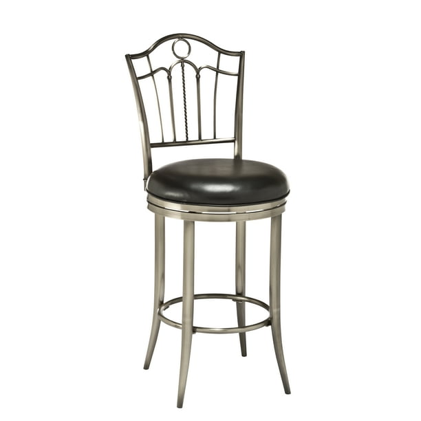 Hillsdale Furniture Portland Metal Counter Height Swivel Stool, Matte