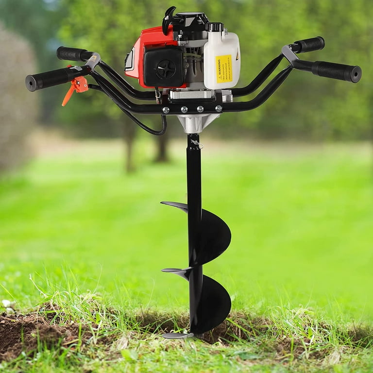 Miumaeov 63CC 2 Stroke 3HP Gas Powered Post Hole Digger with 8