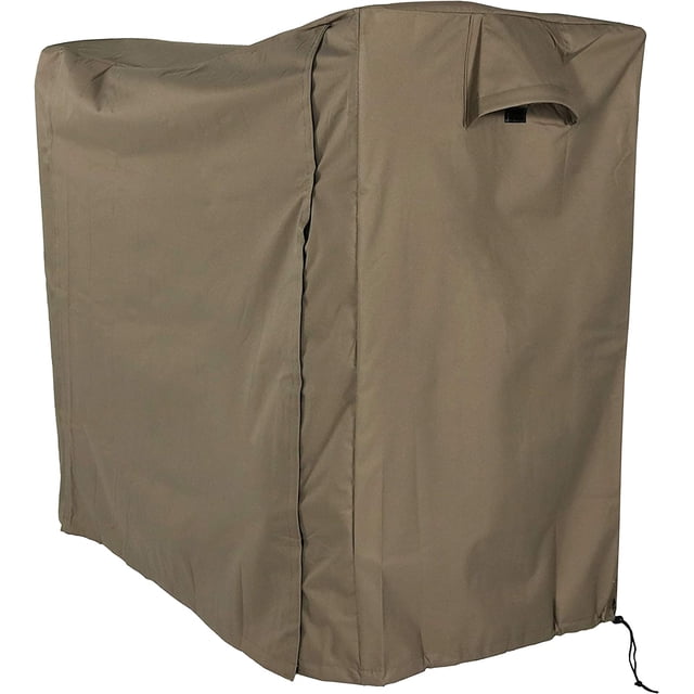 Sunnydaze 4-Foot Firewood Log Rack Cover - Weather-Resistant Outdoor Heavy-Duty Polyester with PVC Backing - Khaki