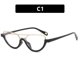 thumbnail image 1 of Gafas con bloqueo de luz azul de diseño de nicho, diseño ergonómico que se adapta a la estructura de la oreja, gafas de decoración de moda para unisex, película en blanco y negro brillante, 1 of 3