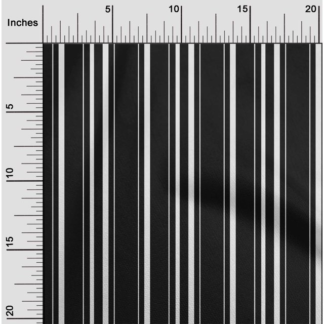 oneOone Polyester Lycra Black Fabric Stripes Fabric For Sewing Printed Craft Fabric By The Yard 56 Inch Wide-NG1