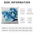 thumbnail image 5 of GOSMITH Dolphins Farmhouse Oblong Rectangle Throw Pillow Case Dolphins Watercolor Cheerful Lovely Friendly Waist Lumbar Throw Pillow case Cushion Cover for Sofa Home Decorative, 5 of 5