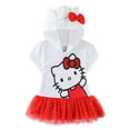 thumbnail image 2 of Hello Kitty Sanrio Cosplay Hooded Shirt with Tulle and Legging Pants Set (Girls), 2 Piece Set, Sizes 3T-12, 2 of 8