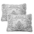 thumbnail image 3 of Home Soft Things 4-Piece Reversible Damask Embroidery Bedspread Set, White, Oversized King 120"x120", 3 of 5