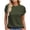 Army Green, variant on Qiopertar Women's Casual Sweater Top Round Neck Short Sleeve Fashion Knit Pullover Relaxed Comfy Tops, Gray S