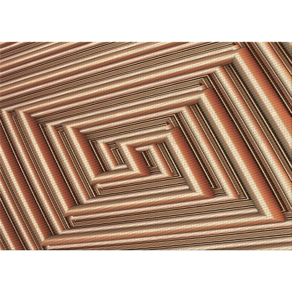 Ahgly Company Indoor Rectangle Patterned SandyBrown Area Rugs, 8' x 12'