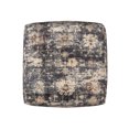 thumbnail image 6 of LR Home Charleston Navy Blue/Beige Floral Medium Square Indoor Pouf, 18"H x 18"W, 6 of 7