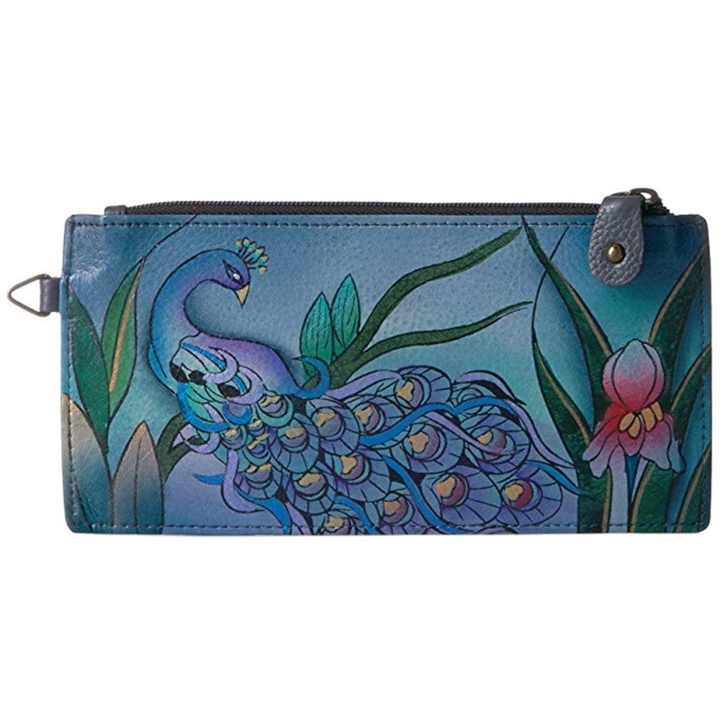 Anna Anuschka Leather Organizer Wallet with Coin Pouch, Anna Unique