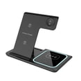 thumbnail image 1 of 3In1 Wireless Fast Charger Dock Soporte Para Los Auriculares De IWatch Smartphone Negro Sunnimix Cradle de carga inalámbrica, 1 of 6