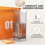 i Cafilas 3 in 1 Single Serve Coffee Maker,Self-Heating 19Bar Brewing Coffee Machine for K Cup、NESpresso and Ground Coffee,with 27oz Removable Water Reservior,Orange Espresso Coffee Machine