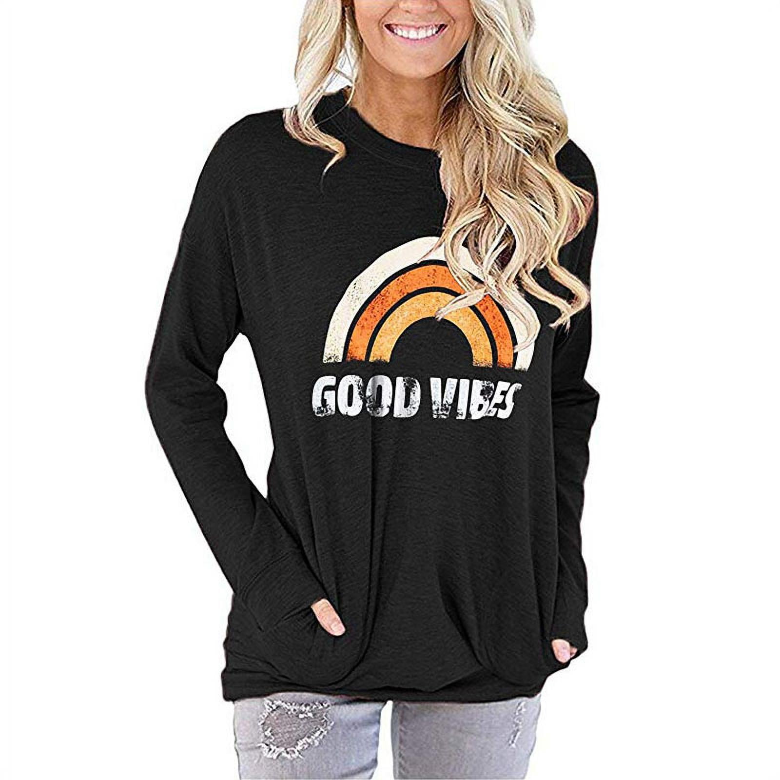 Yuson Girl Women Tie Dye Sweatshirt Tops Casual Oversized Long Sleeve ...