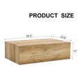 thumbnail image 4 of Gzxs 39.3" Rectangular Coffee Table in Natural Wood Finish, Modern Center Table for Living Room Home Office, No Assembly, 4 of 8