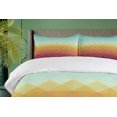 thumbnail image 4 of Ambesonne Indie Duvet Cover Sets, Abstract Checkered Pastel, 2-King, Turquoise Marigold, 4 of 7