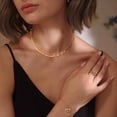 thumbnail image 3 of Mevecco 14K Gold Plated Dainty Cute Circle Chain Choker Necklace Jewelry Gift for Women, 3 of 5