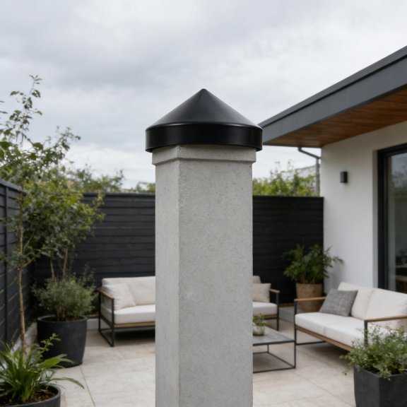 CTIRCHIU Dock Piling Cap Black Cone Style High Impact Resistant Marine Post Cover for Wooden Dock Poles