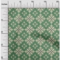 thumbnail image 2 of oneOone Rayon Green Fabric Damask Sewing Material Print Fabric By The Yard 56 Inch Wide, 2 of 5