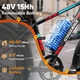 thumbnail image 5 of Pro 26" 4.0 Fat Tire Electric Bike,750W E-Mountain Bicycle with NFC for Adult, 28MPH 48V 15Ah Removable Battery,7-Speed Ebike UL2849(Blue), 5 of 8