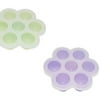 Aleko Silicone Baby Food Freezer Tray, Purple/Green, 2 pack