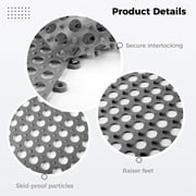 12Pcs Modular Interlocking Cushion, 12 x12 Floor Mat, Non-Slip Plastic Drainage Tiles, Dry Deck Tiles for Bathroom Kitchen Balcony Patio Pet Areas