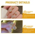 thumbnail image 2 of 1 Pair Tiny Zircon Stud Earrings Ear Piercing Jewelry Crystal Earrings Rhinestones Earrings, 2 of 7