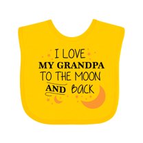 Inktastic I Love My Grandpa to the Moon and Back Boys or Girls Baby Bib
