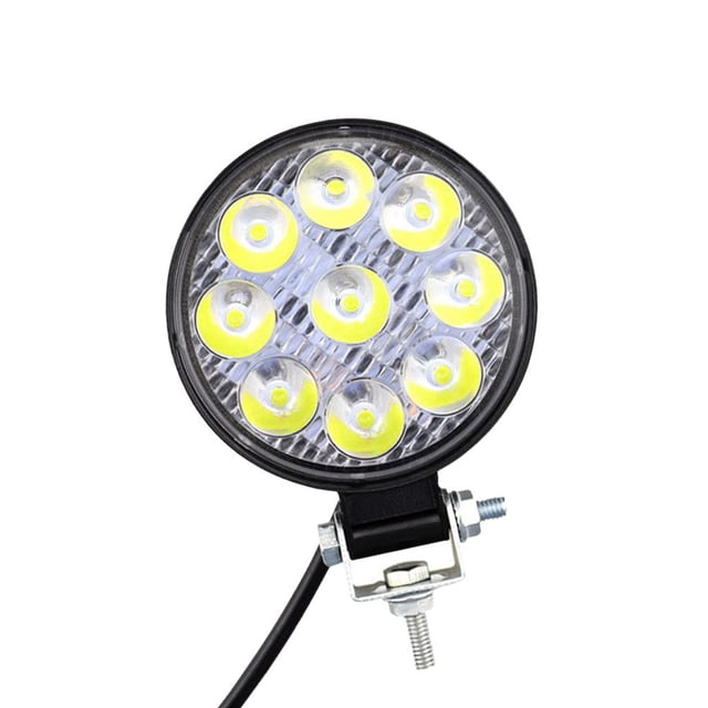 Luz de trabajo LED redonda para conducción todoterreno, foco reflector de 27 W para SUV, camión y coche.