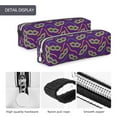 thumbnail image 4 of Haiem Carnival Masks and Beads Print Leather Pencil Case Art Supplies Case Zipper Pencil Pouch Stationery Storage Pencil Bag, 4 of 7