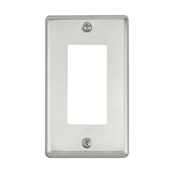 Maxxima 1 Gang Decorative Wall Plate, Stainless Steel (10 Pack)
