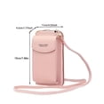 thumbnail image 3 of HLONK Zipper Mini Phone Wallet  Fashionable Letter Detail Shoulder Bag with Solid Color, 3 of 7