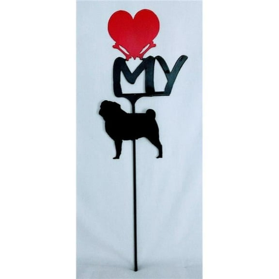 The Lazy Scroll pugheart Pug Love My Heart Sign