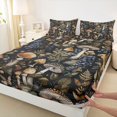 thumbnail image 3 of Homewish Sweet Blueberry Twin Sheet Sets,Wild Flower Mushroom Twin Fitted Sheet,Fungus Plant Flat Sheet For Men Women,Super Cozy Room Decor,3pcs, 3 of 7